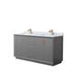 Option Dark Gray, Bronze Trim, Carrara Marble Top