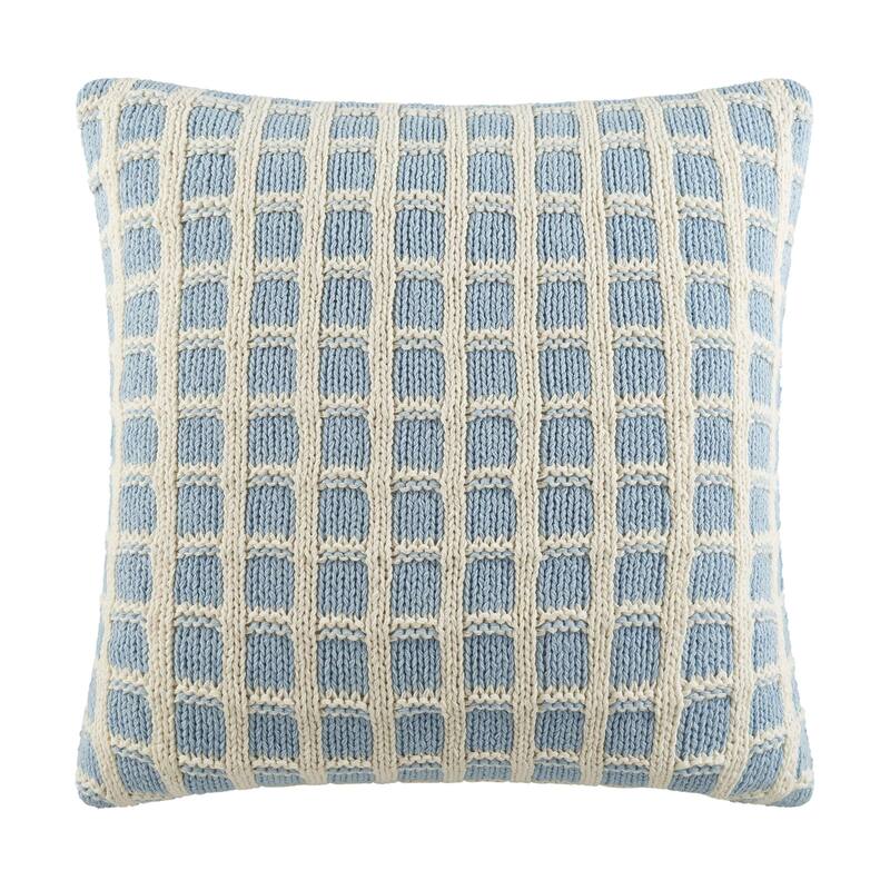 Southern Tide Zephyr Square Chambray/Ivory Decorative Pillow - 20" x 20" - Chambray/Ivory