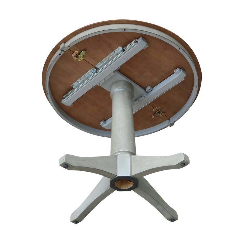 36" Round Top Pedestal Table w/12" Leaf