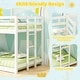 preview thumbnail 7 of 7, Solid Wood Twin Over Twin Bunk Bed with Guardrail and Ladder, Perfect for Kids Bedrooms