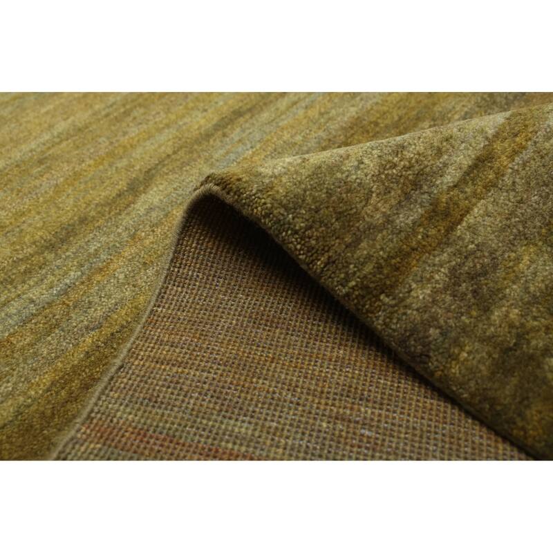 ECARPETGALLERY Hand-knotted Kashkuli Gabbeh Green Wool Rug - 5'5 x 7'9