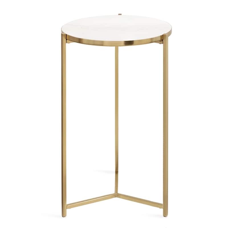 Kate and Laurel Aguilar Glam Side Table - 15x15x24 - Gold