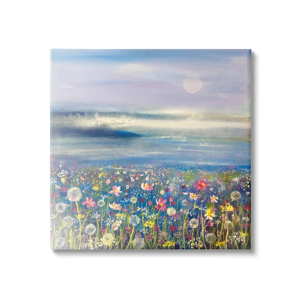 Stupell Moonlit Lake Meadow Stretched Canvas Wall Art, Design by Emma Catherine Debs