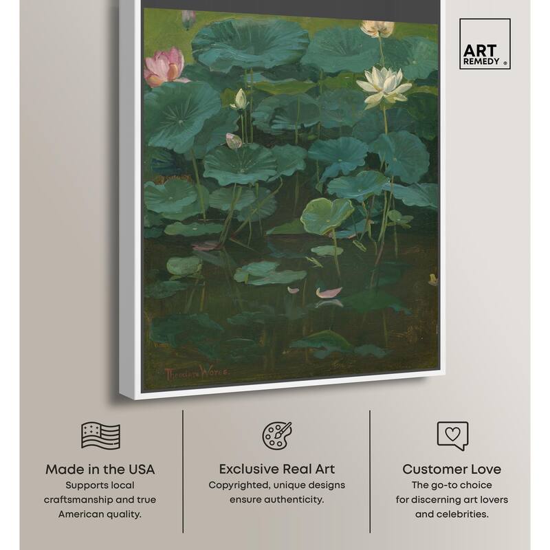 Theodore Wores Lotus Canvas by Art Remedy