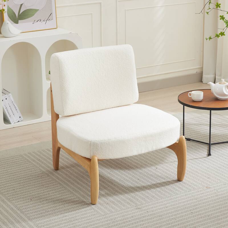 Modern Teddy Slipper Chair Armless Lounge Sofa