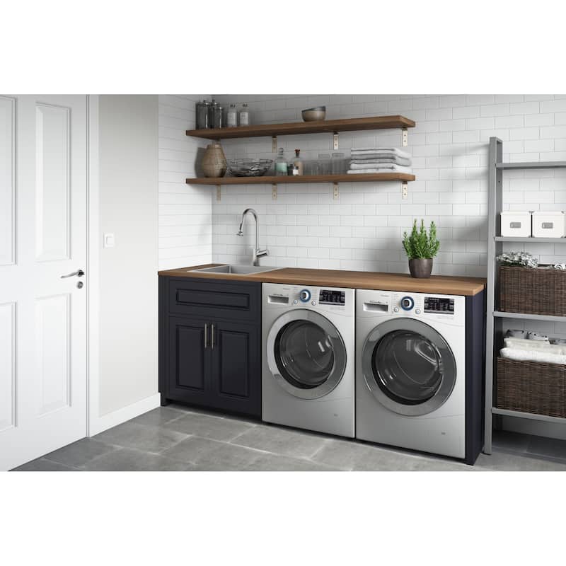 Ruvati Topmount Laundry Utility Sink 18 x 22 x 12 inch Rounded Corners Deep 16 Gauge Stainless Steel - 18 x 22 - 18 x 22