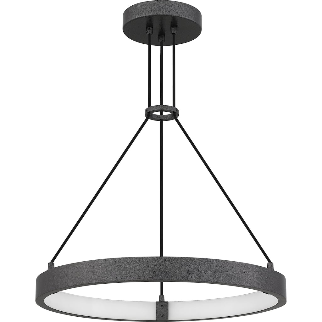 Drury Integrated LED Pewter Cast Iron Pendant Light