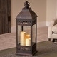 preview thumbnail 4 of 2, San Nicola Triple LED Candle Lantern- Bronze