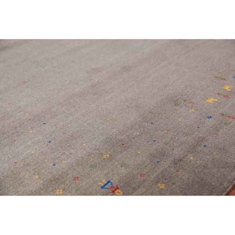 Tribal Gabbeh Indian Area Rug Handmade Bedroom Wool Carpet - 8'0" x 9'10"