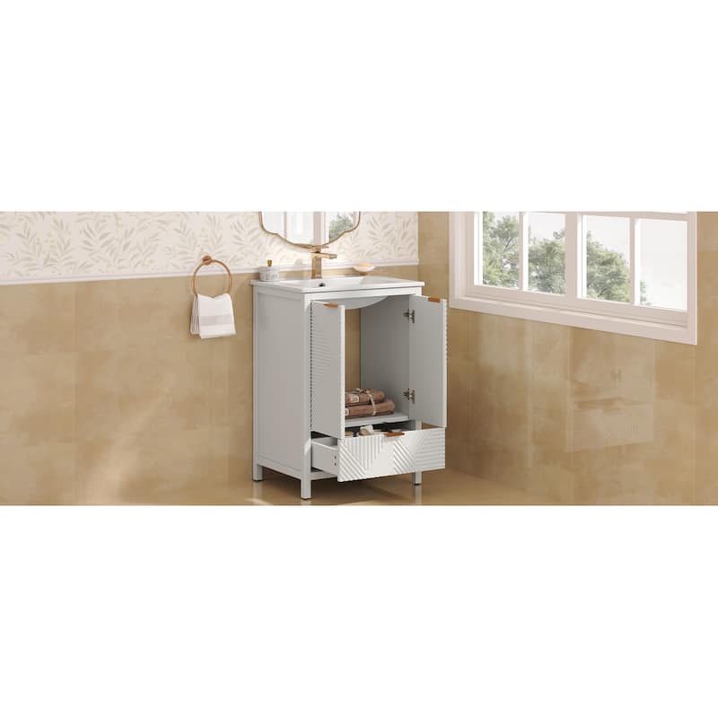 Christopher Knight Home - Seaford 24" Bathroom Vanity with Sink Combo & Single Faucet Hole