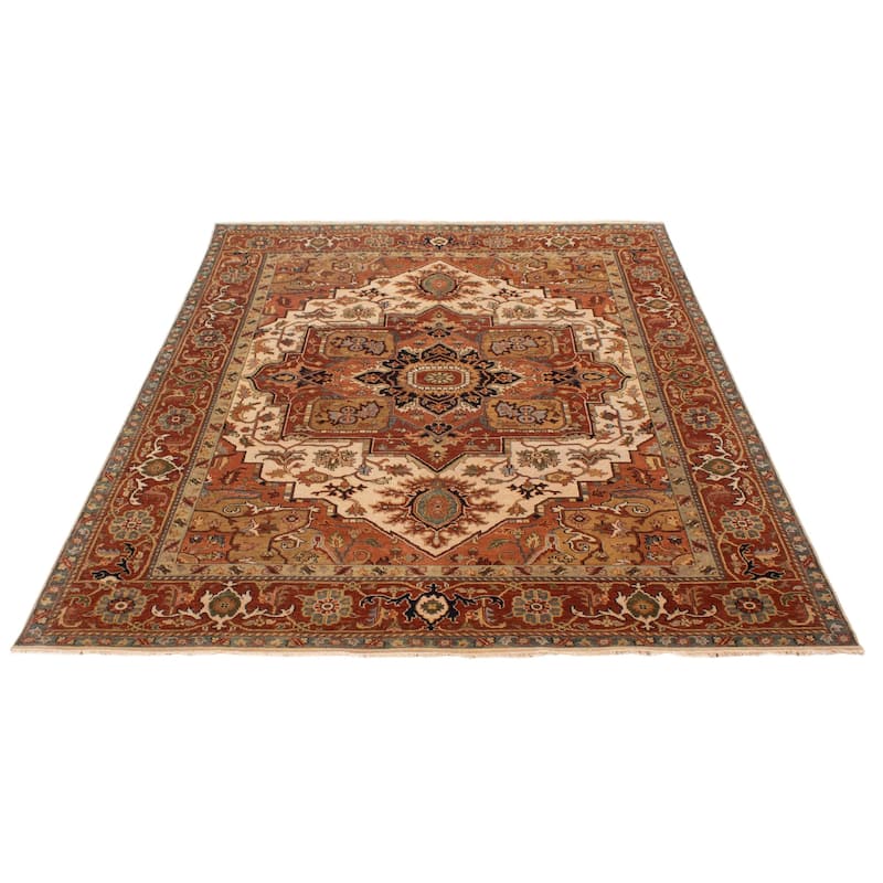 ECARPETGALLERY Hand-knotted Jules Sultane Ivory Wool Rug - 7'11 x 9'10