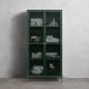preview thumbnail 3 of 18, Rye Studio Brianne Metal & Glass 75" Display Cabinet Green