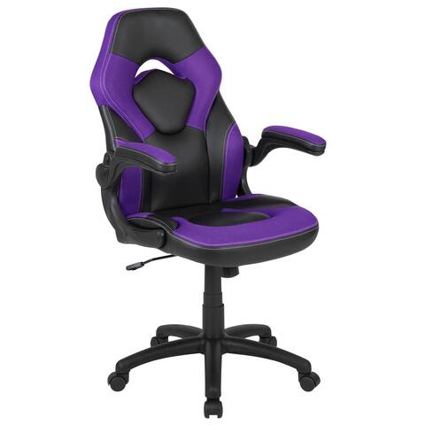 Offex X10 Racing Office Ergonomic Computer PC Adjustable Swivel Chair - 24.75"W x 26.25"D x 42.25" - 46.25"H