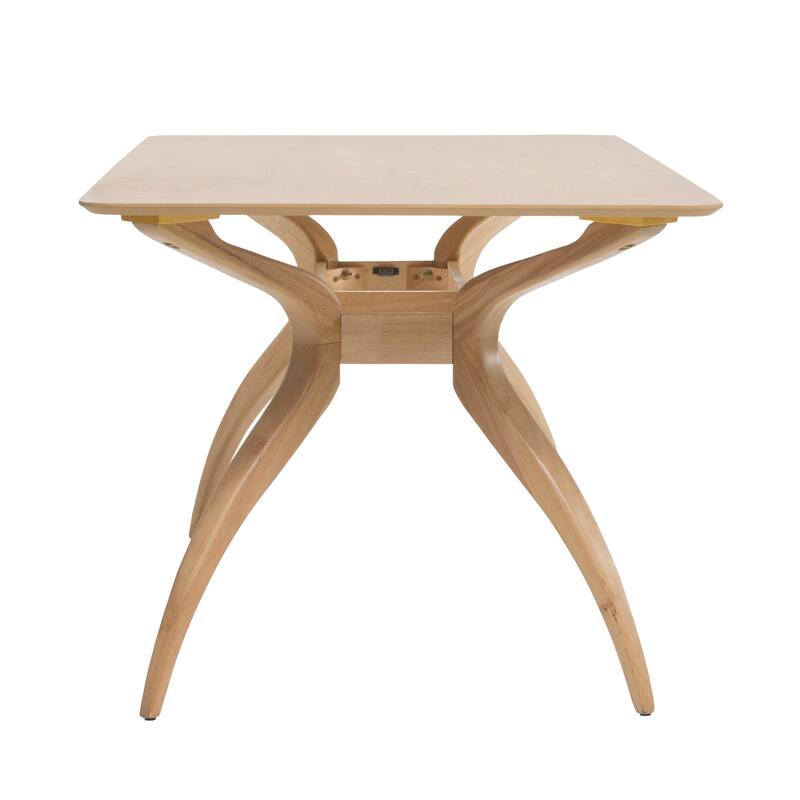 Carson Carrington Lund Mid-Century 5-piece Large Wood Rectangular Dining Set with Curved Legs by Christopher Knight Home