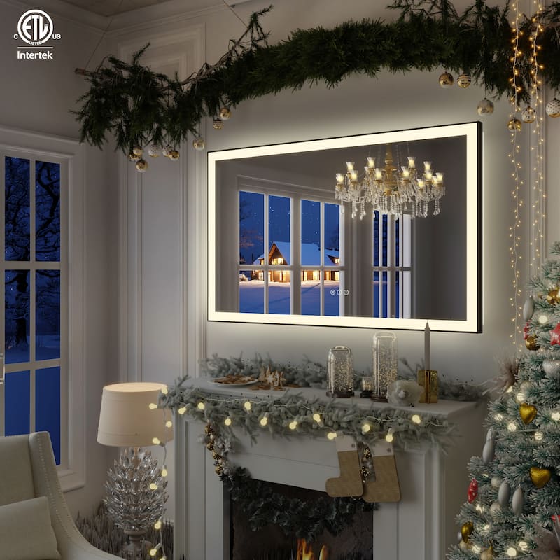 QuivaraView Premium Black Aluminum Framed LED lighting Vanity Mirrors