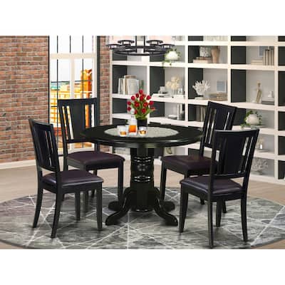 Dining Table Set with Chairs - Kitchen Dinette Table & 4 Chairs - Modern Style
