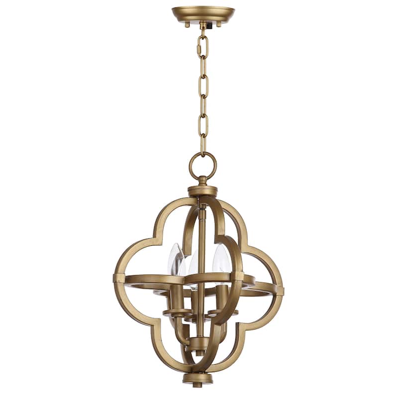 SAFAVIEH Lighting Mila Adjustable 3-light Gold Orb Pendant - 12.25"x12.25"x16 -88"