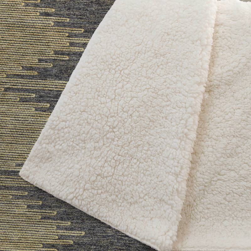 Premium Machine Washable Boho Moroccan Sherpa Throw Blanket