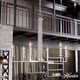 preview thumbnail 1 of 8, Hunter Bearden Chandelier - Entry, Dining Room, Kitchen Island - Transitional, Industrial, Contemporary, Candle 6 Light - 30" - Brushed Nickel