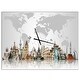 preview thumbnail 3 of 6, Designart 'Famous Monuments Across World' Large Industrial Wall CLock