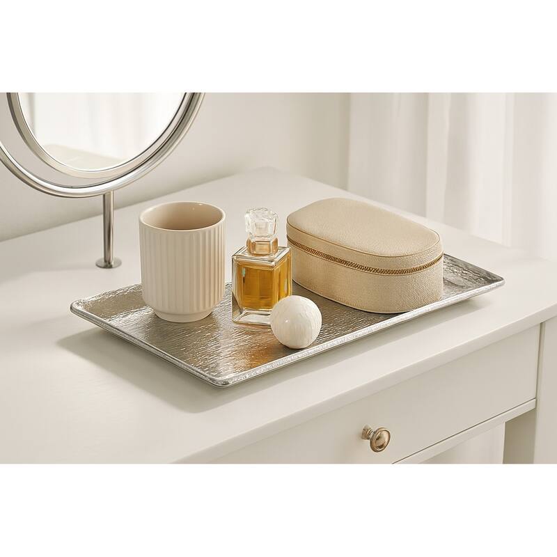 Rectangular Platter with Line Texture: 15x10"