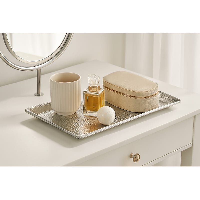 Rectangular Platter with Line Texture: 19x13"