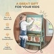 preview thumbnail 4 of 8, Qaba Art Easel for Kids with Paper Roll, 3 in 1 Toddler Painting Easel with Blackboard, Whiteboard, Storage Baskets, Green