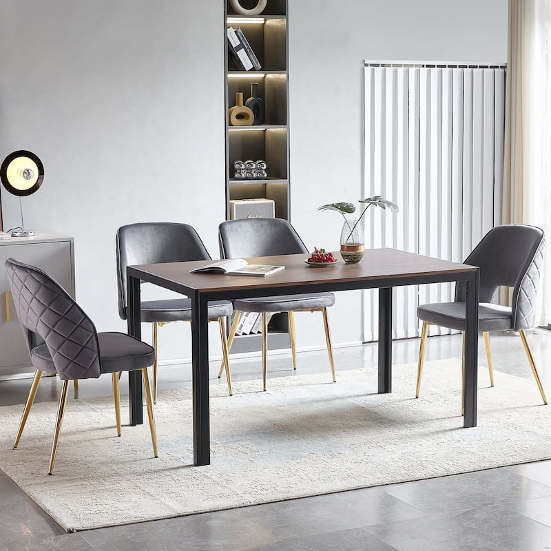 Velvet Dining Chairs with Metal Legs,Set of 4