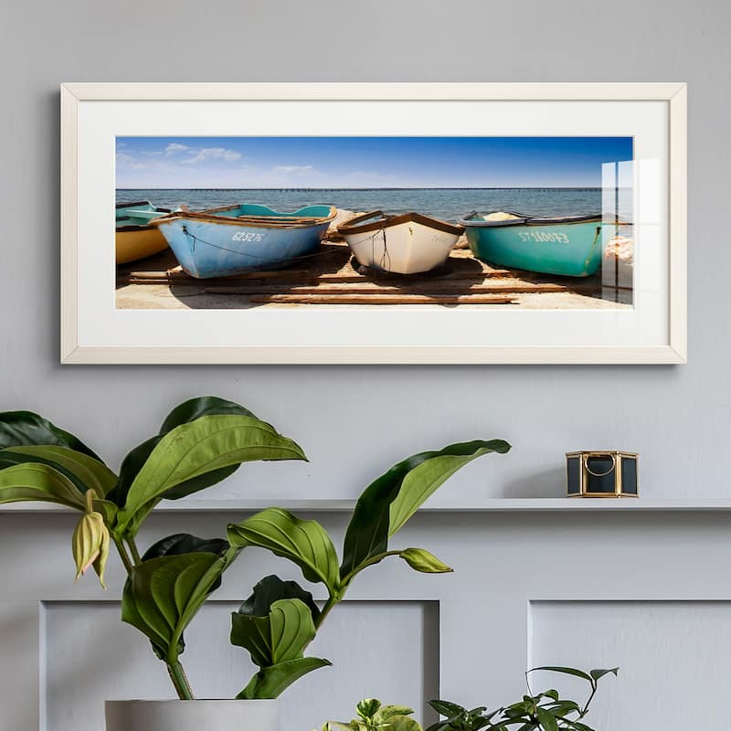 Breakwater Boats-Premium Gallery Framed Print