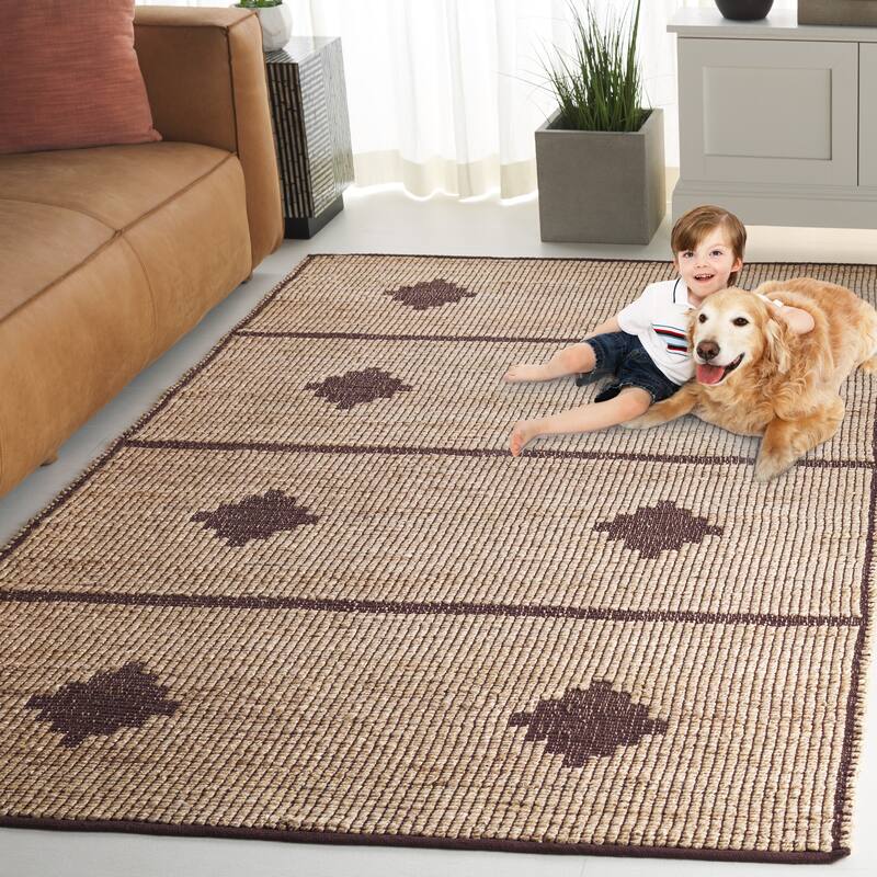 SAFAVIEH Natural Fiber Delcie Casual Jute Rug - 8' x 10' - Natural/Brown