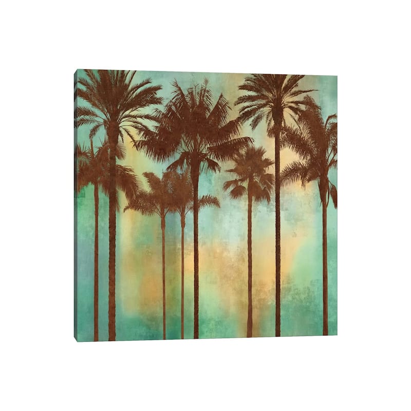 iCanvas "Aqua Palms II" by John Seba Canvas Print