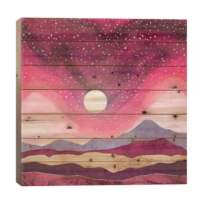 Scarlet Night Print On Wood by SpaceFrog Designs - Multi-Color
