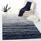 SAFAVIEH Adirondack Vera Modern Ombre Distressed Stripe Area Rug - 3' x 5' - Navy/Ivory