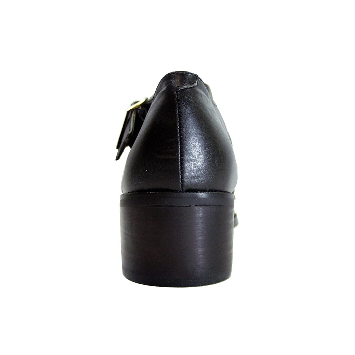 ankle strap leather loafers