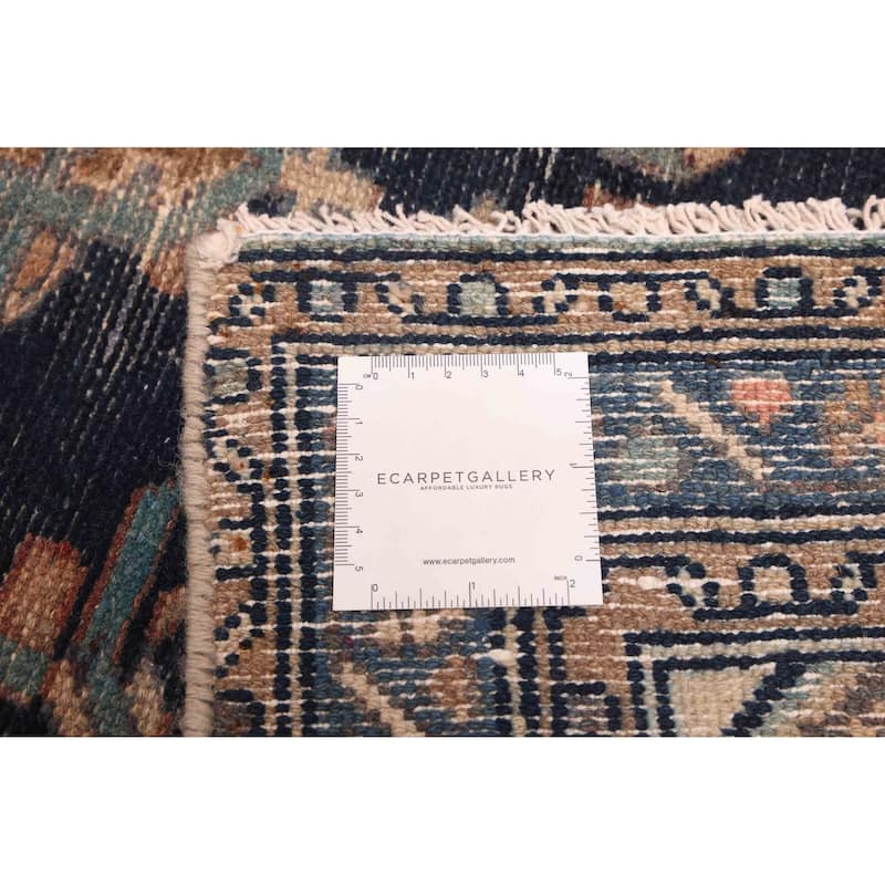 ECARPETGALLERY Hand-knotted Antalya Vintage Dark Navy Wool Rug - 3'5 x 6'3