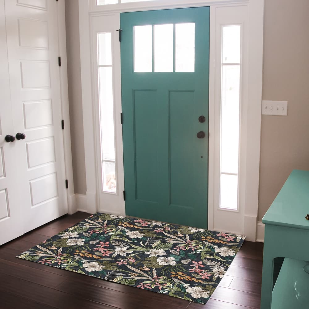 Gertmenian Crystal Print Soft Flat Pile Polyester Slip Resistant Washable Indoor Printed Area Rug Collection