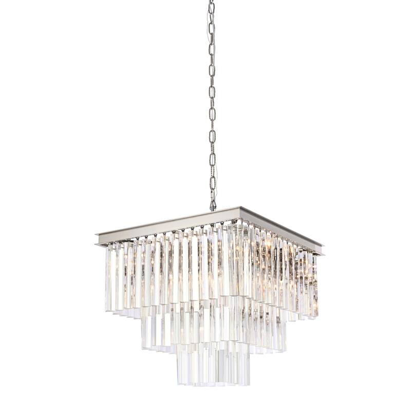 Elegant Lighting 1201S22 Sydney 13 Light 22" Wide Crystal Waterfall - Polished Nickel