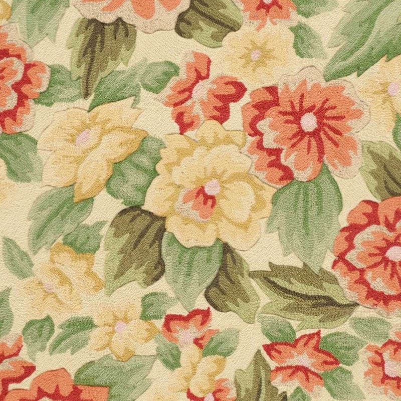 Geki Floral Traditional Stain Resistant Area Rug By HomeRoots - 66' X '42' X '0.5
