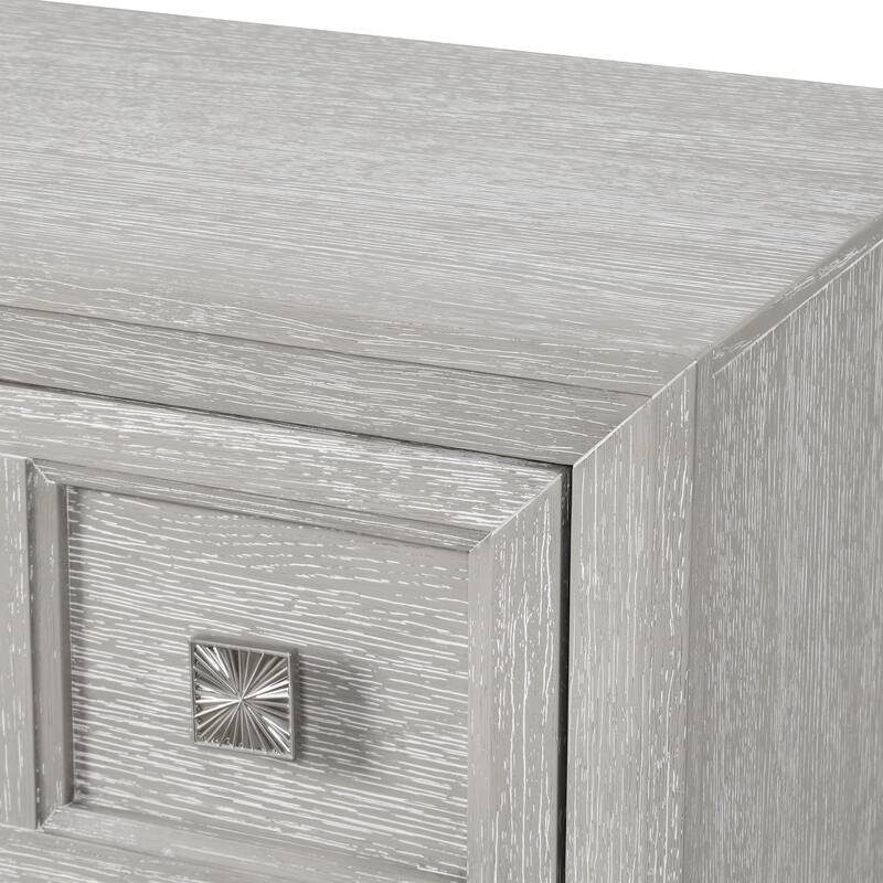 Furniture of America Jupiter Light Grey Wood 5-Drawer Chest