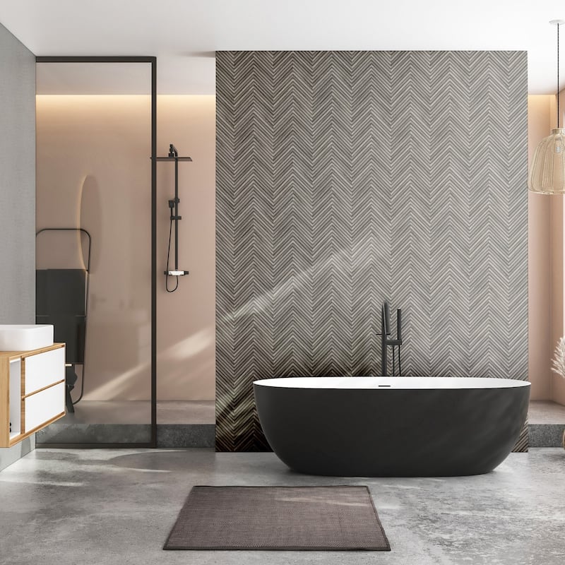 Galerie Wallcoverings Woods and Wicker Collection Herringbone Wood Effect Matte Finish Vinyl on Non-woven Wallpaper Roll