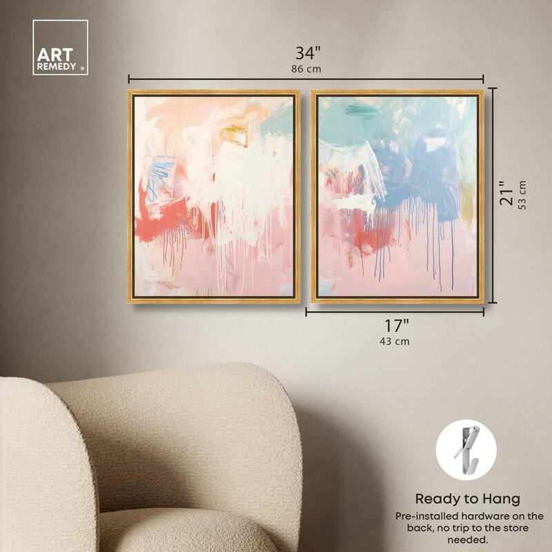 Breath of Colors Canvas Set of 2 by Art Remedy