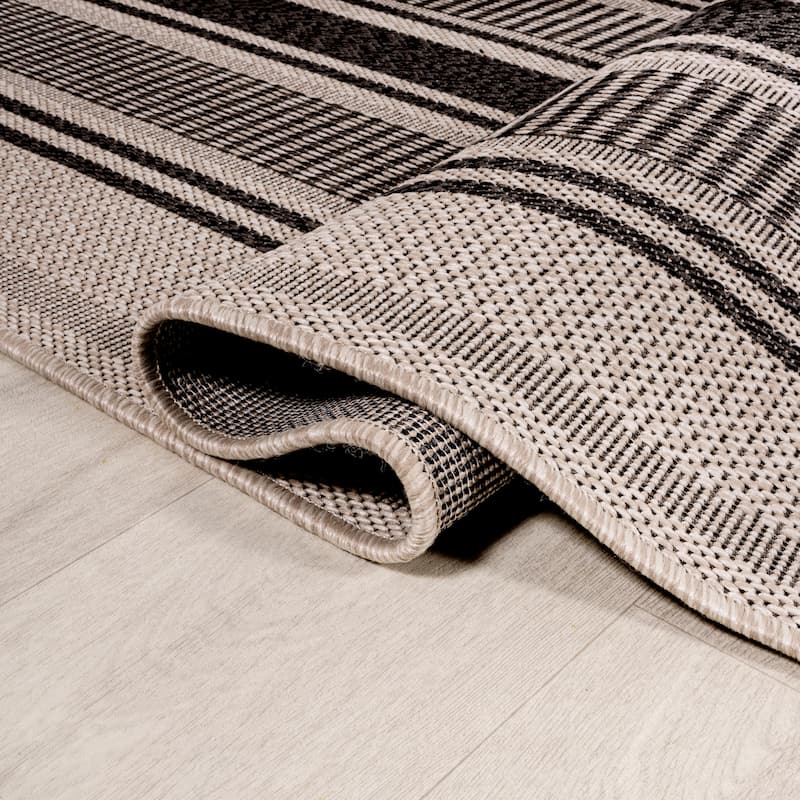 JONATHAN Y Negril Modern Double Stripe Indoor/Outdoor Area Rug