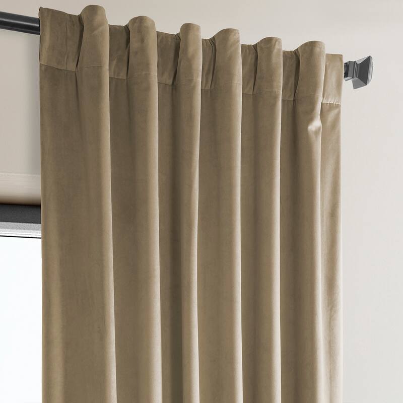 Exclusive Fabrics Plush Velvet Room Darkening Curtain (1 Panel)