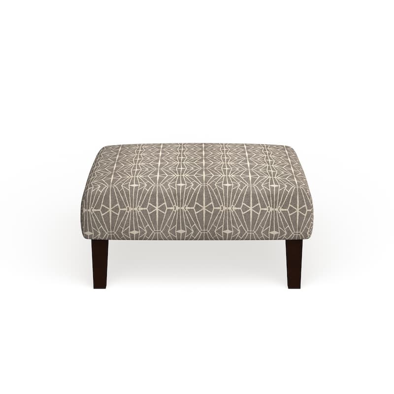 Cara Contemporary Taupe Fabric Cocktail Ottoman by Furniture of America