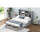 preview thumbnail 24 of 32, Full Size Platform Bed with Storage Headboard and Drawers - White Finish