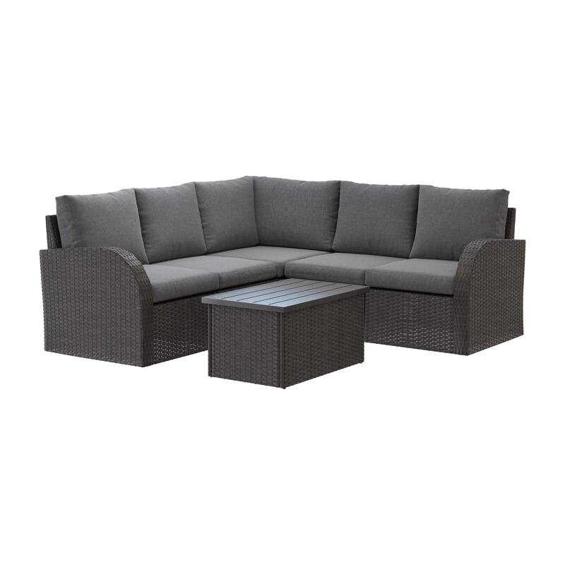 Brisbane Outdoor Wicker Sectional Set, 6pc