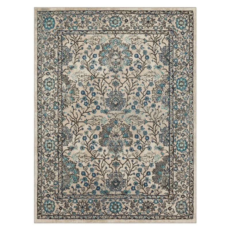 Mohawk Home Bonilla Floral Ornamental Area Rug - 5' 3" x 8' - Blue - Runner/Rectangle