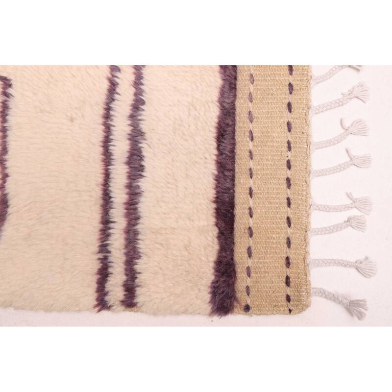 ECARPETGALLERY Hand-knotted Pak Finest Marrakesh Cream Wool Rug - 6'1 x 7'9