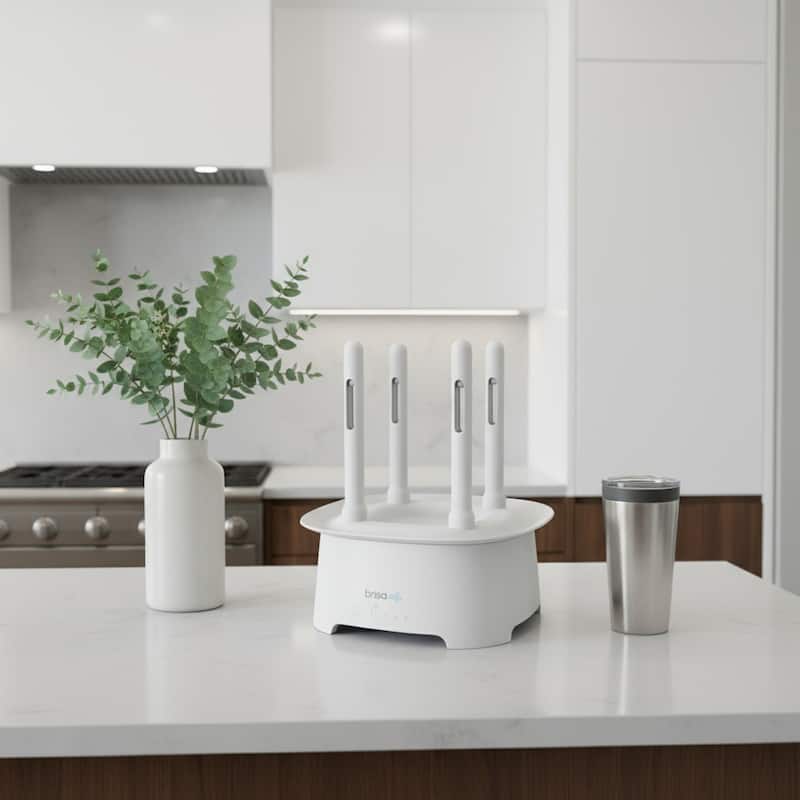 9" Brisa White Powered Drying Rack - 9.00 in. x 12.00 in. x 9.00 in.