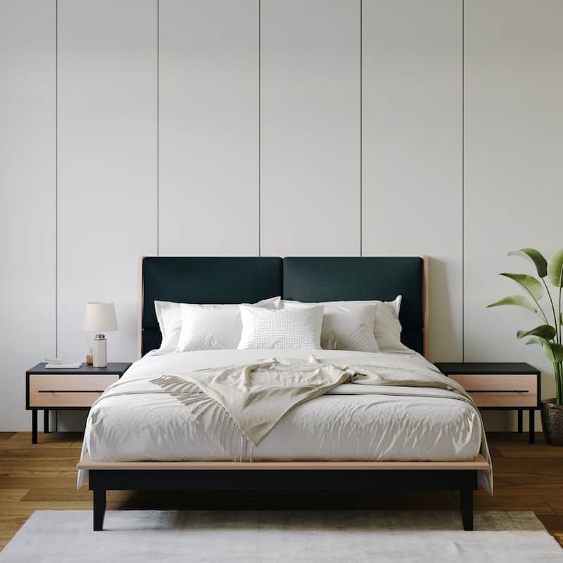 CraftPorch Mid-Century 3-pieces Wooden Bedroom Set
